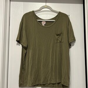 Olive green short sleeve shirt